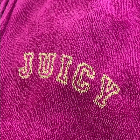Juicy Couture terry cloth zip up raspberry color - Picture 13 of 13